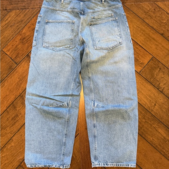 We The Free Moxie Pull-On Barrel Jeans- Truest Blue - Picture 3 of 10